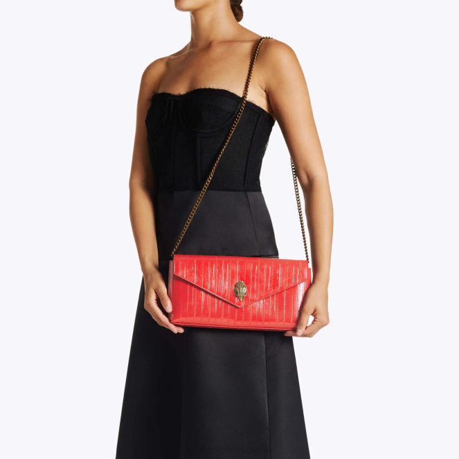 Kurt Geiger mujer Sobre de Shoreditch de Londres 2LPR132 | bolsas combinación roja